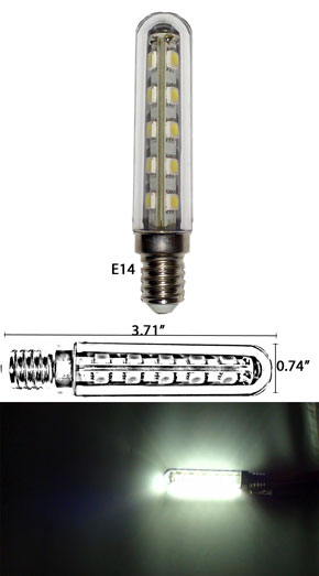 16 5050 SMD LED Light Bulb E14 - 120VAC product 12365