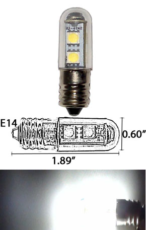7 5050 SMD LED Light Bulb E14 120VAC 