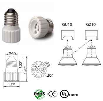 E26 male To GZ10 female Converter Adapter product 26712