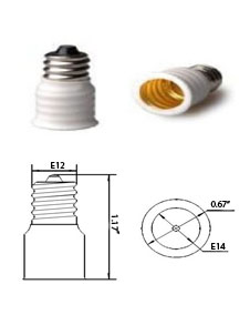 E12 male screw To E14 female screw converter product code 32458