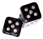 LED Dice with Cigarette Plug in Adapter 12V DC 1 Pair
