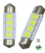 Festoon SMD 4 LED Light 12 VDC 40mm 1-3/4-Inch