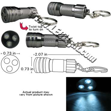 3 LED Light Keychain Flashlight
