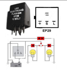 Flasher LED 12V 150W 4 Terminal Compatible With EP29 EP29L