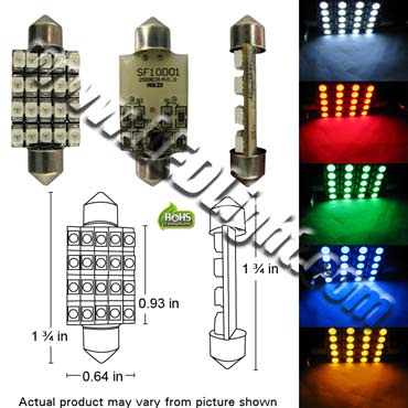 Festoon Ultra Bright 20 SMT LED Light 1 3/4 Inches or 42 mm
