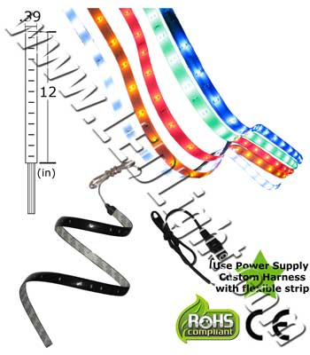 Flexible LED Light Strip 12V DC NCNR - Low Voltage Led Lights - Automotive LED Lights ...