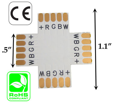 Connector 12 mm 5 Conductor 4 Way Solder Less PCB