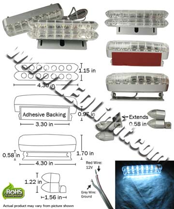 LED Day Driving Light Adjustable 12 Volt DC product 68947