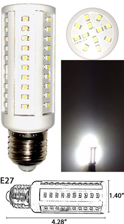 72 3528 SMD LED Light Bulb 360 degree E27