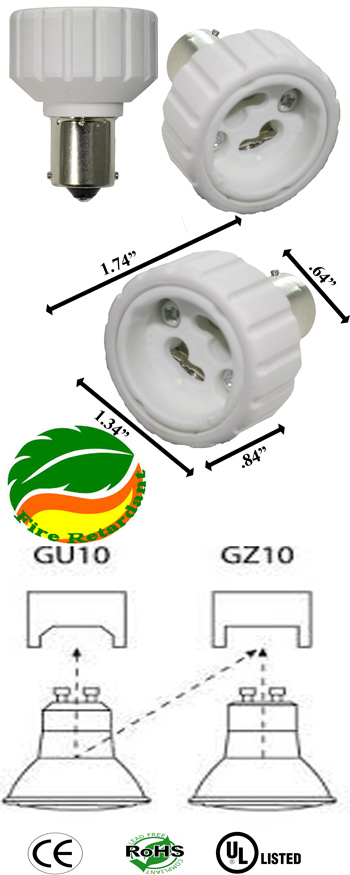 BA15S male to GZ10 female Converter Adapter