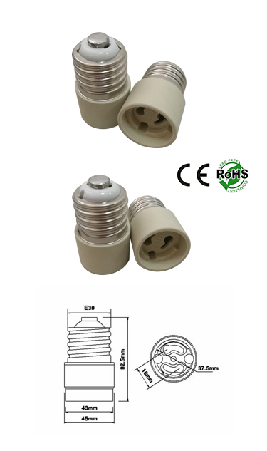 E39 male To PGZ18 female Ceramic Converter Lamp Holder product 78147