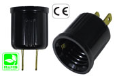 USA Plug male to E26-E27 female screw Converter Lamp Holder