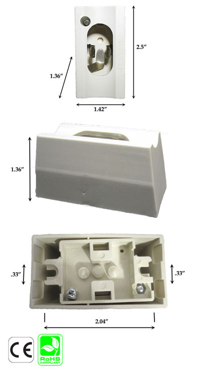 S14S Female Surface Wall Mount Socket Pair