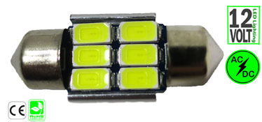 Festoon 3 Watt 31mm or 1-1/4-Inches 12 Volt Non Polarity