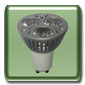 GU10 Three 1 Watt LED Light