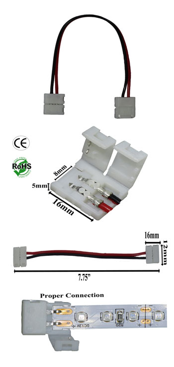 Interlink-able 8mm 2 Conductor To 8mm 2 Conductor