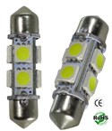 8 5050 SMD 360 Degree LED Festoon 36mm or 1 and 1/2 Inches 12 VDC