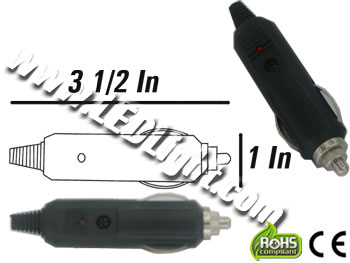 Cigarette Lighter Plug Low Voltage LED Power Indicator product 54793