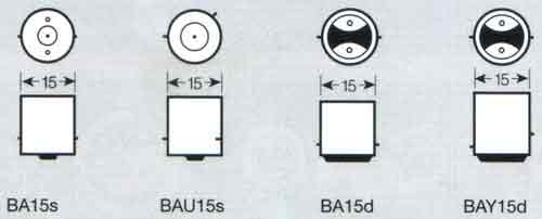 T25 LED Light Base Type BA15S BAY15D