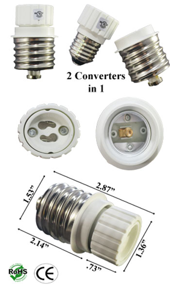 E39 male To GU10 female Converter Adapter Lamp Holder
