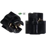 T5 female socket Miniature Wedge Twist Lock Black