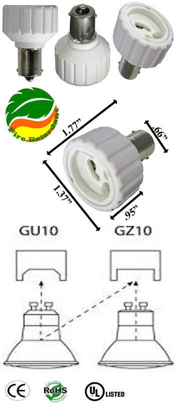 BA15S male to GU10 female