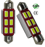 Festoon 42mm 6 LED 3 Watt 12VDC/AC 1-3/4-Inch