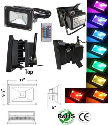 Image of Flood Light LED RGB 50 Watt with Remote