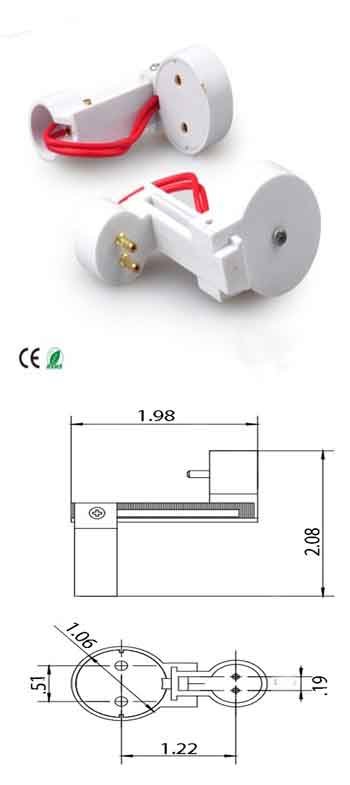 T5 Miniature Bi Pin male To T8 T12 G13 female Converter Pair