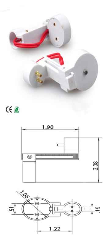 T5 Miniature Bi Pin male To T8 T12 G13 female Converter Pair