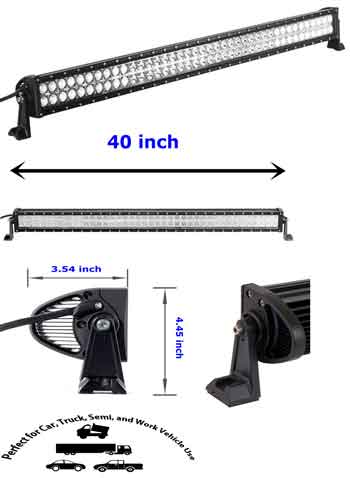 Willpower 12 Inch 30 cm 240 W LED Work Light Bar LED Headlight 12 V 24 V  Waterproof Floodlight Spot Combo LED Bar for Off-Road Car Tractor  Additional