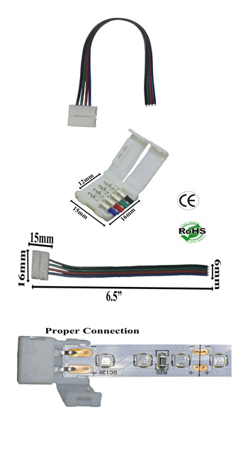 Interlink-able 12 mm 4 Conductor to Wires