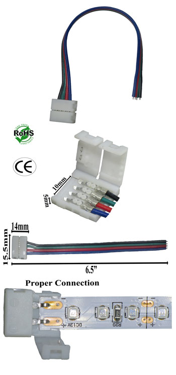 Interlink-able 10mm 4 Conductor Solder Less To Wires