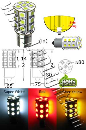 S25 27 5050 Multi Chip Ultra Bright SMD LED Light 12 VDC product 23123