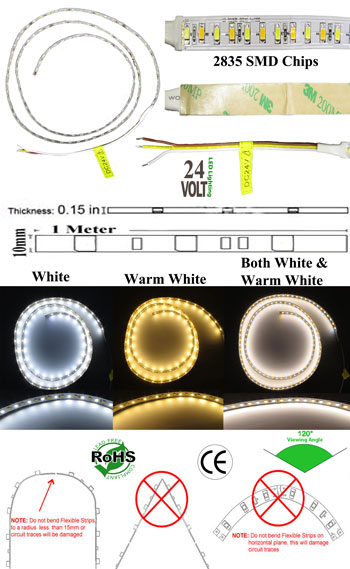 Flexible LED Kelvin Changing 1 Meter 24 Volt DC