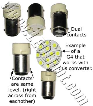 BA15D male to GX4.0 or GU4.0 female Converter Adapter