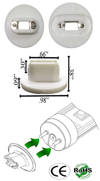 G13 female to R17D male Converter White Pair