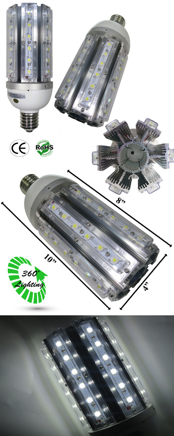 36 Watt E39 Mogul Base LED Light, 85-285VAC