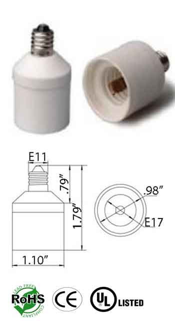 image of e11 male to e17 female converter