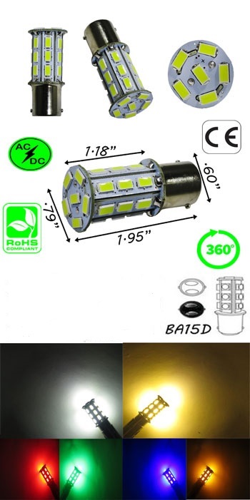 S25 BA15D 1142 27 SMD 5730 10 to 30 Volt AC 3 Watt product 25454