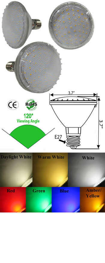 Par30 6.5-Watt LED 120 VAC 120 Viewing Angle Diffused E27