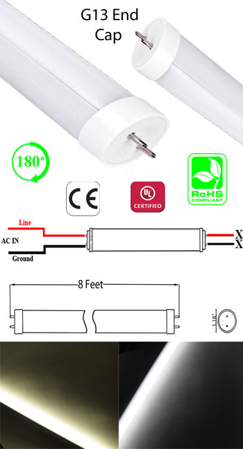 image of a led tube light 40 watt 8 foot