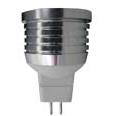 MR11 1 Watt High Power L.E.D. Bulb 12 V AC/DC Miniature Bi-Pin G4 Base