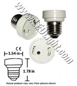 Image of a E26 male to Gu24 female adapter