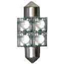 Festoon Super Flux 4 LED Light 1 1/2 Inches / 36 mm 12 Volt DC