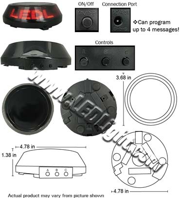 LED Coaster Programmable Custom Message