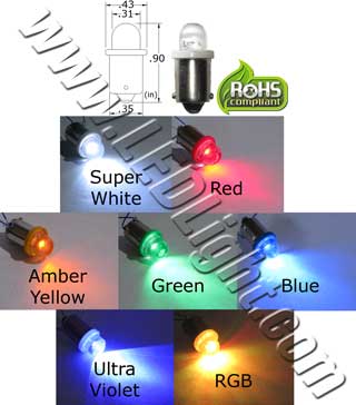 12V 5W MCC BA9s Panel, Side and Tail, R989