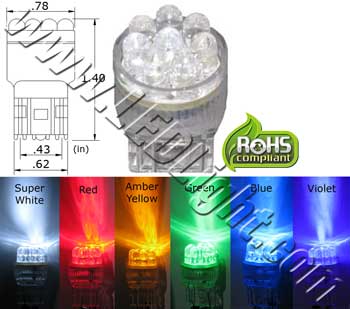 T20 Wedge 8 LED Light 12VDC