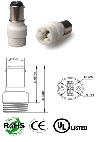 BA15D Male To G9 Female Converter