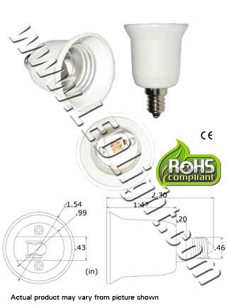 Rebaydo 2pcs E12 male To E26-E27 female Converter
